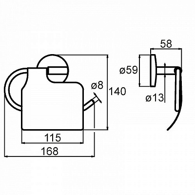 Держатель для туалетной бумаги Milardo Cadiss CADSMC0M43