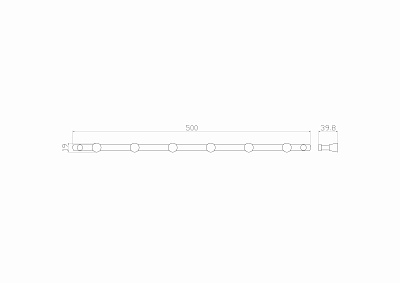 Вешалка с 6 крючками для ванной Wonzon & Woghand, хром ww-9381-6