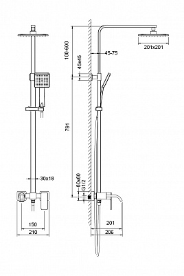 Душевая система Timo Selene SX-1013/03 черный