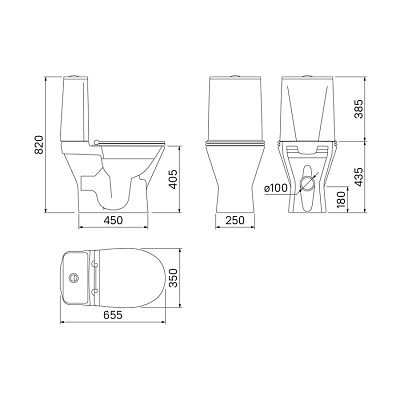 Унитаз-компакт безободковый Iddis Edifice Rimless EDIRDSEi24