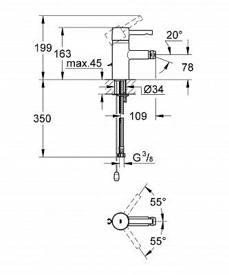 Смеситель для биде GROHE ESSENCE 33623000