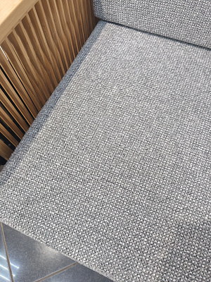 Кресло на каркасе из бамбука 730 с подушками FN-060D-2 NATURE BAMBOO+GREY FABRIC