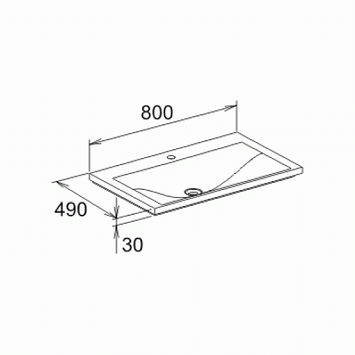 Раковина 80 см с 1 отверстием Keuco Royal Reflex 34061318001