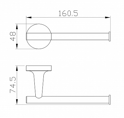 Держатель для туалетной бумаги без крышки Wonzon & Woghand simple, хром ww-6516