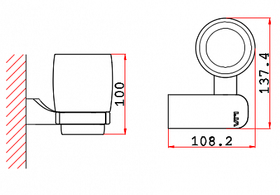 Стакан подвесной для ванной VRI Bauta HG800907