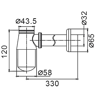 Сифон для раковины Frap F80