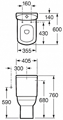 Бачок нижний подвод воды Dama Senso COMPACTO 34151B000
