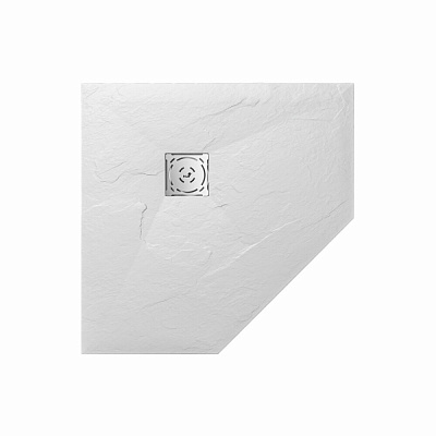 Душевой поддон 100*100*3 RGW ST/T*-0100W Белый/Трапеция Ø90 Каменный 16155100-01