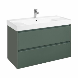 Тумба с раковиной Roca Ona 100 2 ящика A857616513, зеленый матовый
