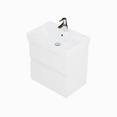 Тумба под раковину Roca Oleta 60 белый глянец, 2 ящика, A857639806