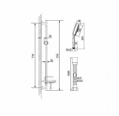 Душевой гарнитур Iddis TSH1601