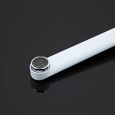 Смеситель для ванны белый длинный излив Gappo G2248