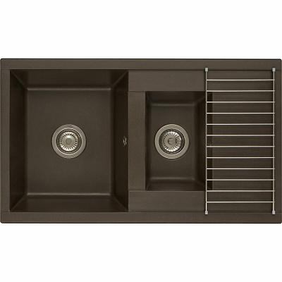 Мойка для кухни из литого мрамора Aquaton Делия 87 кофе 1A716232DE280