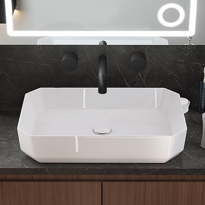 Накладная раковина на столешницу 56х36х11,5 см Sanita Luxe Line 55