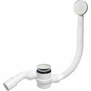 Сифон для ванны McALPINE MRB11-WH кнопка с раздвижным переливом 1 1/2 белый