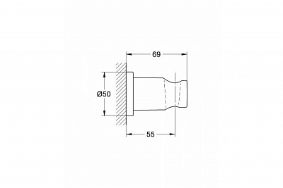 Grohe RAINSHOWER Настенный держатель для душа 27074GL0