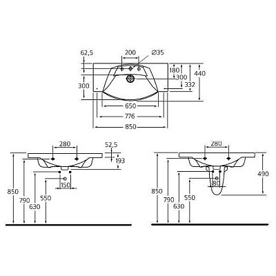 Раковина Ideal Standard Motion 85см. (W890101)