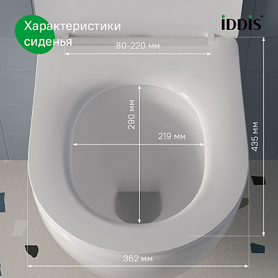 Универсальное сиденье для унитаза IDDIS Optima Home Soft Close Easy Fix 006 006DPSEi31 дюропласт
