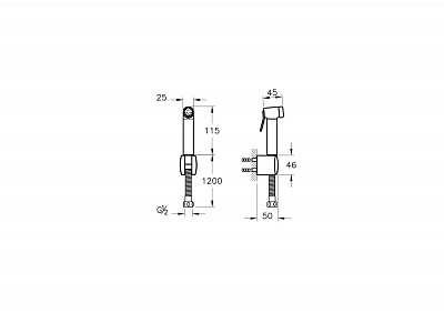 Гигиенический душ, брашированный никель Vitra Complimentary, A4574734