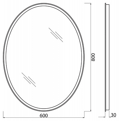 Зеркало BelBagno SPC-VST-600-800-LED-BTN