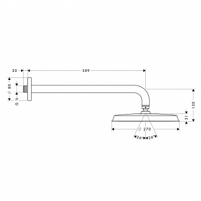 Верхний душ Hansgrohe Raindance Classic AIR 27424000