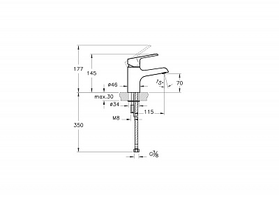 Смеситель для умывальника Vitra Axe S A41069EXP