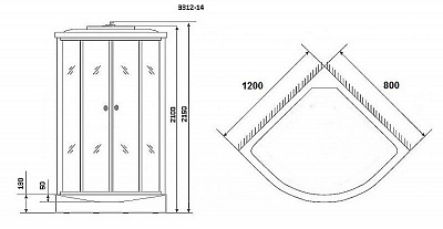 Душевая кабина Niagara Classic 120х80 NG-3312-14R