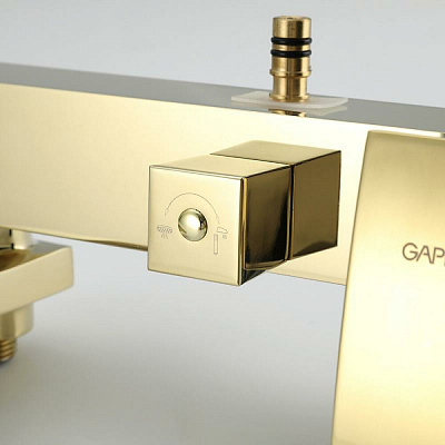 Душевая стойка со смесителем Gappo G07-3 G2407-3, золото
