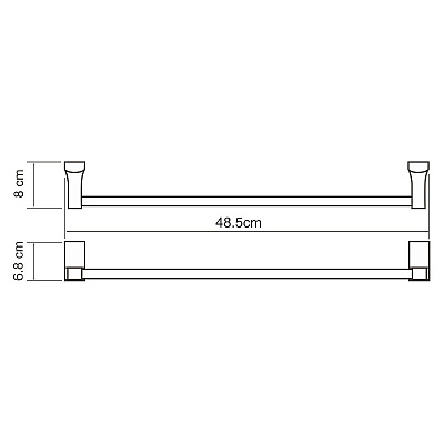 Полотенцедержатель WasserKRAFT Leine K-5050 хром
