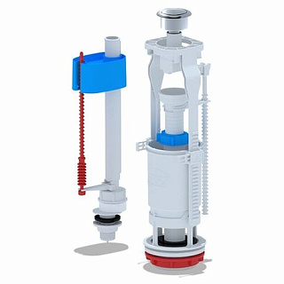 Набор арматуры полипропиленовый Aniplast с нижней подводкой 1/2", однокнопочный