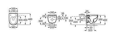 Унитаз подвесной Roca Meridian 7346244000