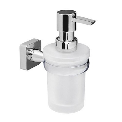 Дозатор для жидкого мыла стеклянный, 150 ml WasserKRAFT Lippe K-6599