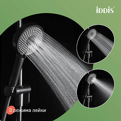 Лейка для душа Optima Home OPH3FB0i18 черная матовая