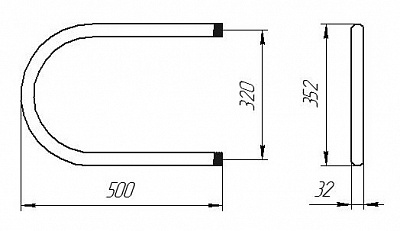 Полотенцесушитель Тера П-образный 500x320