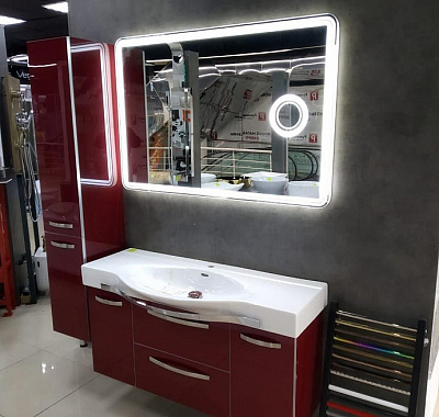 Зеркало с подсветкой Glassiko Simple Edelweiss 80х80 (с подсветкой, подогревом, сенсорное выключение)