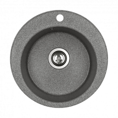 Мойка кухонная Шелли круглая серый AQUATON 1A734732SS230