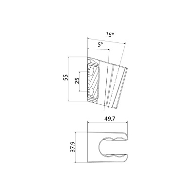 Держатель для лейки Iddis 080 080GL00i53, графит