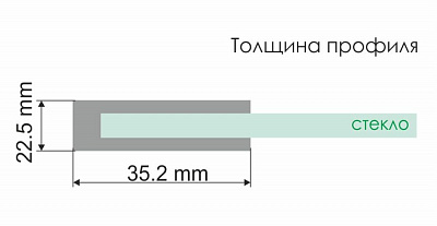 Стеклянная шторка WasserKRAFT Tauber 64S02-80 WasserSchutz