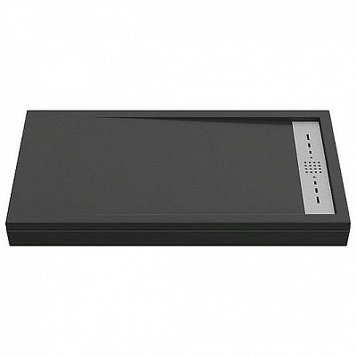 Душевой поддон литьевой 160х70 GoodDoor Stella, чёрный, ЛП00163, прямоугольный