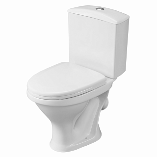 Унитаз-компакт напольный Santeri Вест косой выпуск нижний подвод Воротынск 1.P201.8.S00.00B.F с сиденьем в комплекте