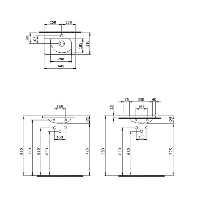 Раковина Berges Small 45х31 см 182008