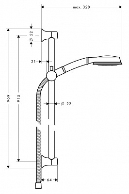 Hansgrohe Croma Classic 100 Multi/ Unuca'Classic душевой набор 27768000