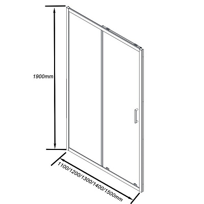 Душевая дверь Good Door Cube WTW-110-C-CH 110х190 GoodDoor КУ00011