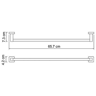 Штанга для полотенец WasserKRAFT Lippe K-6530 хром
