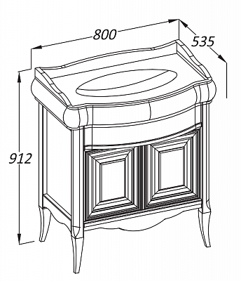 Раковина OPADIRIS Лоренцо 800 бел.