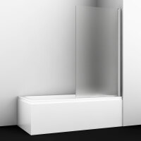 Berkel 48P01-80R Matt   glass Стекл.штора на ванну одноств.прав.800х1400профиль серебро стекло   матовое