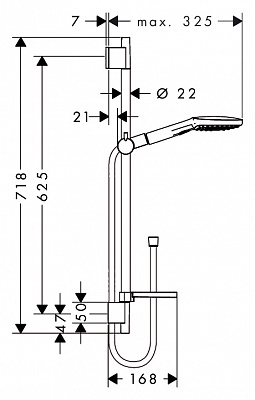 Hansgrohe Raindance Select E 120 душевой набор 26620000