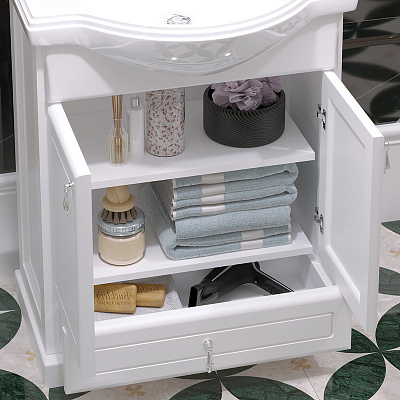 Тумба Клио 65, цвет 9003 (раковина Классик 65)