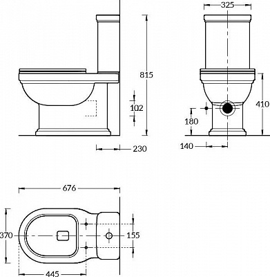 Чаша унитаза напольного Kerama Marazzi POMPEI (без бачка и сиденья) PO wc 01