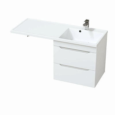 Тумба подвесная под стиральную машину 2 ящика MIRSANT Soho Quadro 60/1 УТ000095716